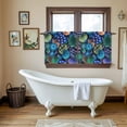 thumbnail image 4 of Easter Blue Eggs Tier Curtains 36 Inch Length, Spring Floral Polka Dot Black Cafe Short Curtains for Bathroom Over Sink, Small Kitchen Curtain Light Filtering Tiered Drapes 2 Panels 27.5"Wx36"L, 4 of 8