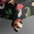 thumbnail image 5 of Colorful Mushroom Forest Black Pattern Square Tablecloth,Waterproof Square Table Cover,Wipeable Spillproof Washable Table Cover for Home Kitchen Party Decor 60"x60"(152x152cm), 5 of 6
