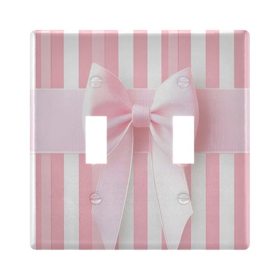 Light Switch Cover Pink Bow Plates Faceplate Decorative Switch Plate for Bedroom Home Decor