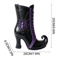 thumbnail image 3 of Halloween Witch Boot Vase Plastic Gothic Planter Halloween Table Centerpieces for Indoor Outdoor Home Office Decor.(A:10*8 in)1PC, 3 of 9