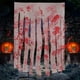 thumbnail image 4 of Cortina de Puerta Sangrienta de Halloween | Decoración de Tiras de Tela Roja de Terror | Decoración para Fiestas Embrujadas En Interiores y Exteriores | Fácil de Instalar, para Colgar En La Pared de, 4 of 6