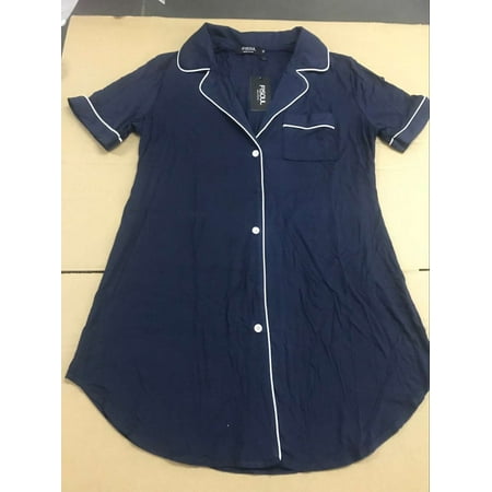 

Just Clearance! Female Comfortable Turn-down Collar Solid Color Sleepwear Cotton Printing Long-Sleeved Causal Lapel Cardigan Pajamas