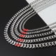 thumbnail image 2 of Collar de molino de seis lados de acero de titanio europeo y americano de moda con revestimiento de vacío grueso dominante con cadena de una sola hebilla, cadena retorcida de venta caliente, 2 of 5