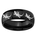 thumbnail image 2 of Multiple Lizard 8MM Black High Polish Dome Tungsten Men Ring, 2 of 2