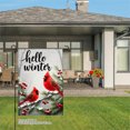 thumbnail image 3 of JOOCAR Hello Winter Cardinal Birds Snowy Branches Garden Flag for Winter Christmas Home Outdoor Garden Yard Door Decor 12x18 inch, 3 of 5
