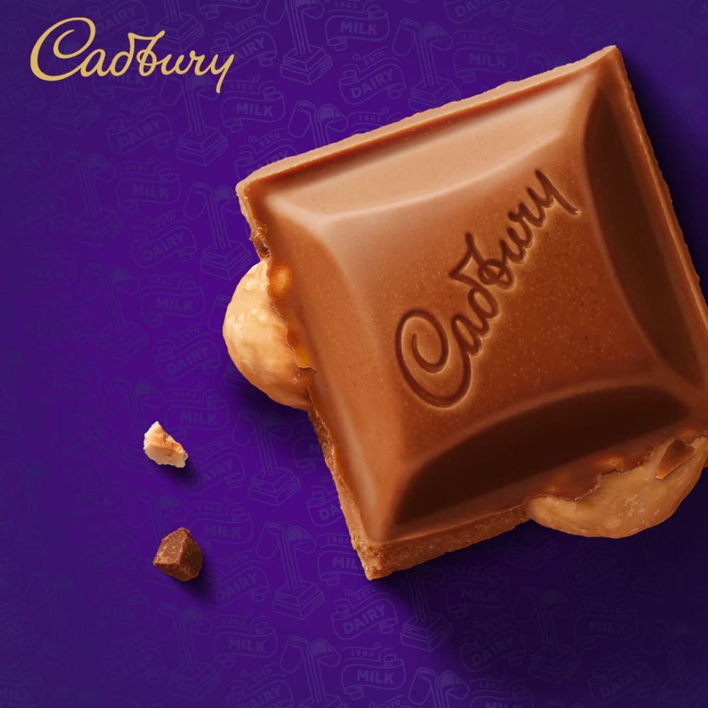 Cadbury Dairy Milk Whole Nut Chocolate Bar 180G, Imported from Britain