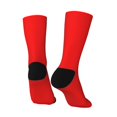 thumbnail image 3 of Goofa Red Printed Men's Crew Socks, Soft Durable Breathable Moisture-Wicking with Odor Control Cotton socks, 3 of 9