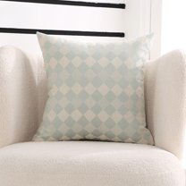 18x18 Inch Decorative Throw Pillow Cover, Cotton Blend Fabric, Geometric Pattern Design, Hidden Zipper Closure, For Sofa or Living Room, 1 Pack