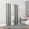 thumbnail image 6 of Sun Zero Riley Kids Bedroom Blackout Grommet Curtain Panel, 40"X63" In Silver Gray, 6 of 10