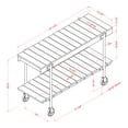 thumbnail image 4 of Hyssop 1-Shelf Wood Sofa Table with Wheels, Rustic Oak and Black, 4 of 9