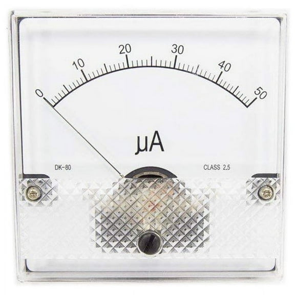 Ammeter DC 0-50µA Meter Movement, 1µA Resolution