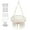 Cream White, variant on Chair Rope Swing Hanging Cotton Kits, Macrame Hammock with Hand-Woven Rope, Steel Spreader Bar Anti-Slip Rings,Gray,, Durable, Soft, Comfortable, for Outdoor Yard