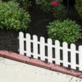 thumbnail image 5 of SEWCHICS 4Pcs Garden Edging Decorative Fence White Plastic Round Head Outdoor Use, 5 of 8