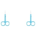 thumbnail image 2 of Jumpingount Pinzas para cutículas de uñas Tijeras de acero inoxidable Galvanoplastia Recortadora de cejas Maquillaje Nariz Pinzas para el cabello Azul 2Conjunto, 2 of 6