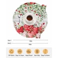 thumbnail image 6 of 13 Inch Round Placemats Set of 6, Valentine's Day Non Slip Heat Insulation PP Table Mats, Pink Love Heart Country Eucalyptus Farm Wooden Washable Place Mats for Kitchen Dining Party Table Decor, 6 of 7
