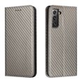 thumbnail image 1 of Feishell Wallet Case for Samsung Galaxy S23 Plus,for Women Men,Carbon Fibre Pattern Durable PU Leather Magnetic Closure Folio Flip Holder Card Slots Shockproof Phone Case,Gray, 1 of 8