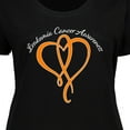 thumbnail image 4 of Inktastic Leukemia Awareness with Orange Ribbon Heart Women's Plus Size T-Shirt, 4 of 5