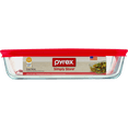 thumbnail image 4 of Pyrex 3-cup Rectangular Glass Food Storage Container with Red Lid, 4 of 5