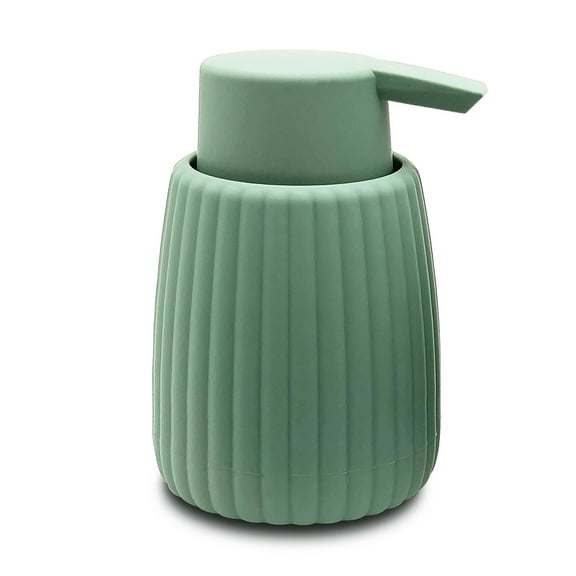 Mainstays Rubberized Plastic Ribbed Soap Pump, Green