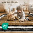 thumbnail image 4 of ODIKA 4'x6' Washable Area Rug Hooks Cowboy Vintage Distressed Lone Round Runway Themed Trailer for Bedroom, Reading Nook, Pet Friendly & Non-Shedding, 4 of 7