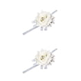 thumbnail image 2 of Guardurnaity Apariencia realista de la flor de la muñeca de la dama de honor para una durabilidad duradera Flores de la mano de la blanco blanco 2piezas, 2 of 6