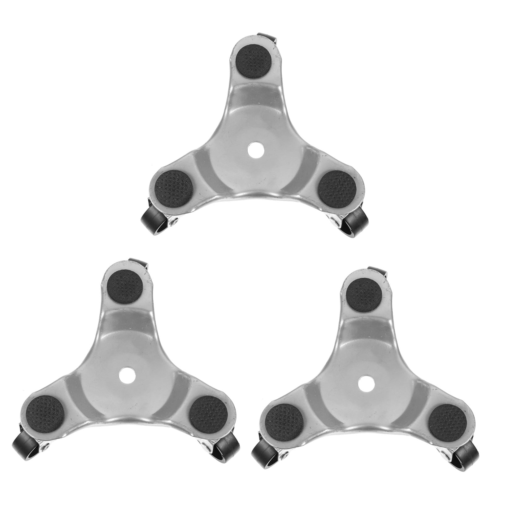 HORIALENCE 3Pcs Triangle Furniture Movers Silver Carbon Steel Heavy Appliances Transport 6.29X6.29X2.16In