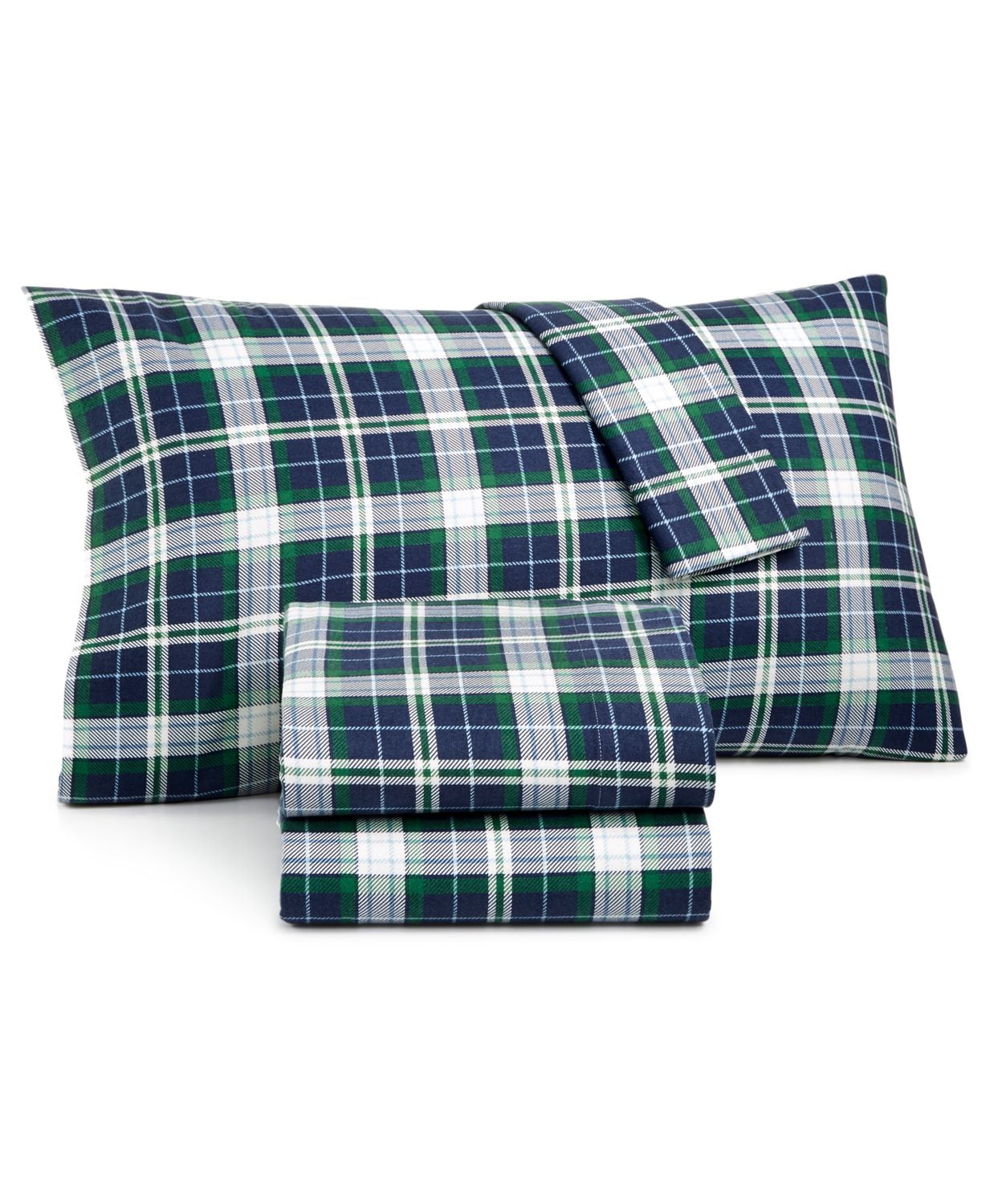 Martha Stewart Collection Printed 100% Cotton Flannel 3-Piece Twin XL