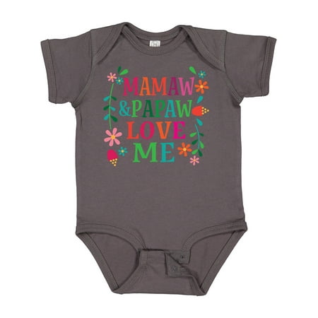 

Inktastic Mamaw and Papaw Love Me Gift Baby Girl Bodysuit