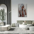 thumbnail image 6 of African American Black Women Wall Art Decor Women's Popular Canvas Painting Black Woman Silver Glitter Textured Canvas Print Posters, 6 of 8