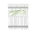 thumbnail image 5 of PowerSellerUSA Crisp & Clean Minimalist Two-Tone Window Curtain Set with Matching Tie-backs, 5-Piece or 3-Piece Full Window Set, Rod Pocket Top, 36" 3-Piece Set, 5 of 7