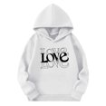 thumbnail image 4 of BaoFuBaoMei Lightweight Hoodies for Boys Girls Valentines Graphic Long Cuffed Sleeve Sweatshirt Tops Fleece Lined Loose Hooded Fall Outfits for School Party Classroom Celebration, 4 of 5