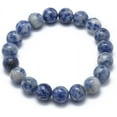 thumbnail image 2 of Natural Blue Spot Jasper Bead Stretch Bracelets Round 2 inch~2-3/8 inch(5~6cm) Bead: 5.8~6.8mm, 2 of 3