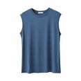 thumbnail image 6 of Women's Plus Size Sleeveless Crew Neck Tank Top Loose Fit Summer Casual, 6 of 6