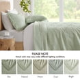 thumbnail image 5 of Sage King Bedspread Set 3-Piece, Chenille Floral Design with Fringe, Cotton Polyester Blend, 5 of 17