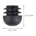 thumbnail image 2 of Shisuyan Round Plastic Tubing Plug Black 50Pcs 1In Furniture Leg Pipe Insert, 2 of 9
