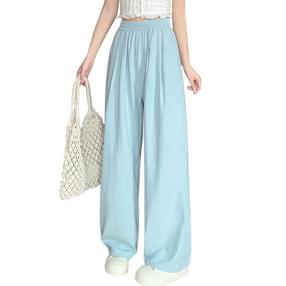 Zuesphe Womens Casual Pants Plus Size Capri Pants for Women Plus Size High Rise Palazzo Pants for Women Plus Size 3x High Waist Cargo Pants Women Wide My Orders