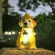 thumbnail image 5 of Toystoory Estatua de perro, adorno de jardín con luz, piedras decorativas para jardín, estatua de jardín con linterna hermosa Decoración, 5 of 6