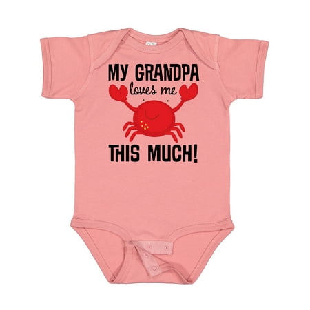 

Inktastic My Grandpa Loves Me Crab Gift Baby Boy or Baby Girl Bodysuit