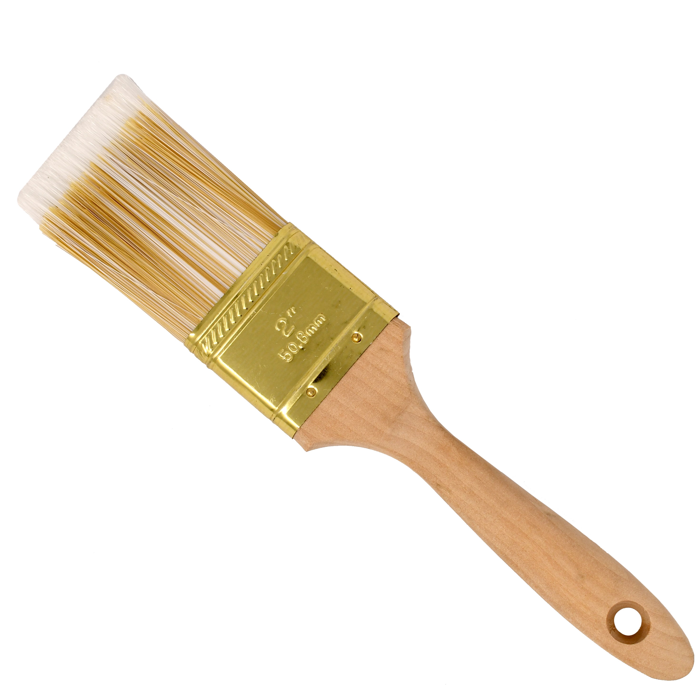 ALEKO FlatCut Polyester Paint Brush with Wooden Handle 2 Inches