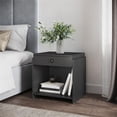 thumbnail image 1 of RestRite AMZSYD16130BLKNSTD Sadie Table de Nuit de Chambre à Profil Bas, 1 of 1