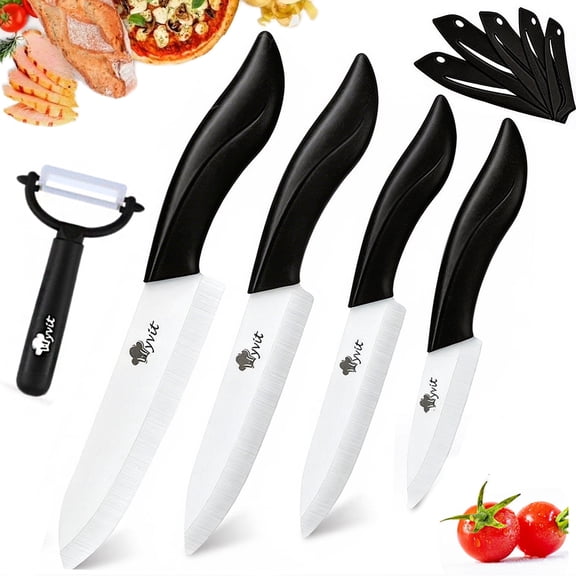 Ceramic Knives Set for Kitchen Sharp Chef 9-Piece Set Fruit Paring Vegetable Meat Cutting Knife Cooking Cutter