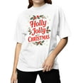 thumbnail image 2 of Holly Jolly Christmas Design Women's T-shirt, 2 of 3