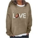 thumbnail image 2 of ICHUANYI Clearance Fashion Women Print Long Sleeve Comfortable Breathable Round-Neck Sweatshirt(Khaki, XL) ICHUANYI WER2023081206371, 2 of 5
