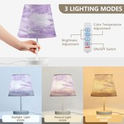 BZSMCE Table Lamp Creative Lavender Floral Elegance Pattern Simple Pattern Night Light