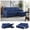 Blue, variant on 82" L-Shaped Convertible Sleeper Sectional Sofa with Pull-Out Bed, Storage Chaise, Removable Back Cushions, Modular Corner Couch for Living Room, Apartment, Home Office