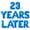 Blue, variant on Letter Balloons - 23 YEARS LATER 16" Inch Alphabet Letters Foil Mylar Balloon 23rd Birthday Party Banner (Gold)