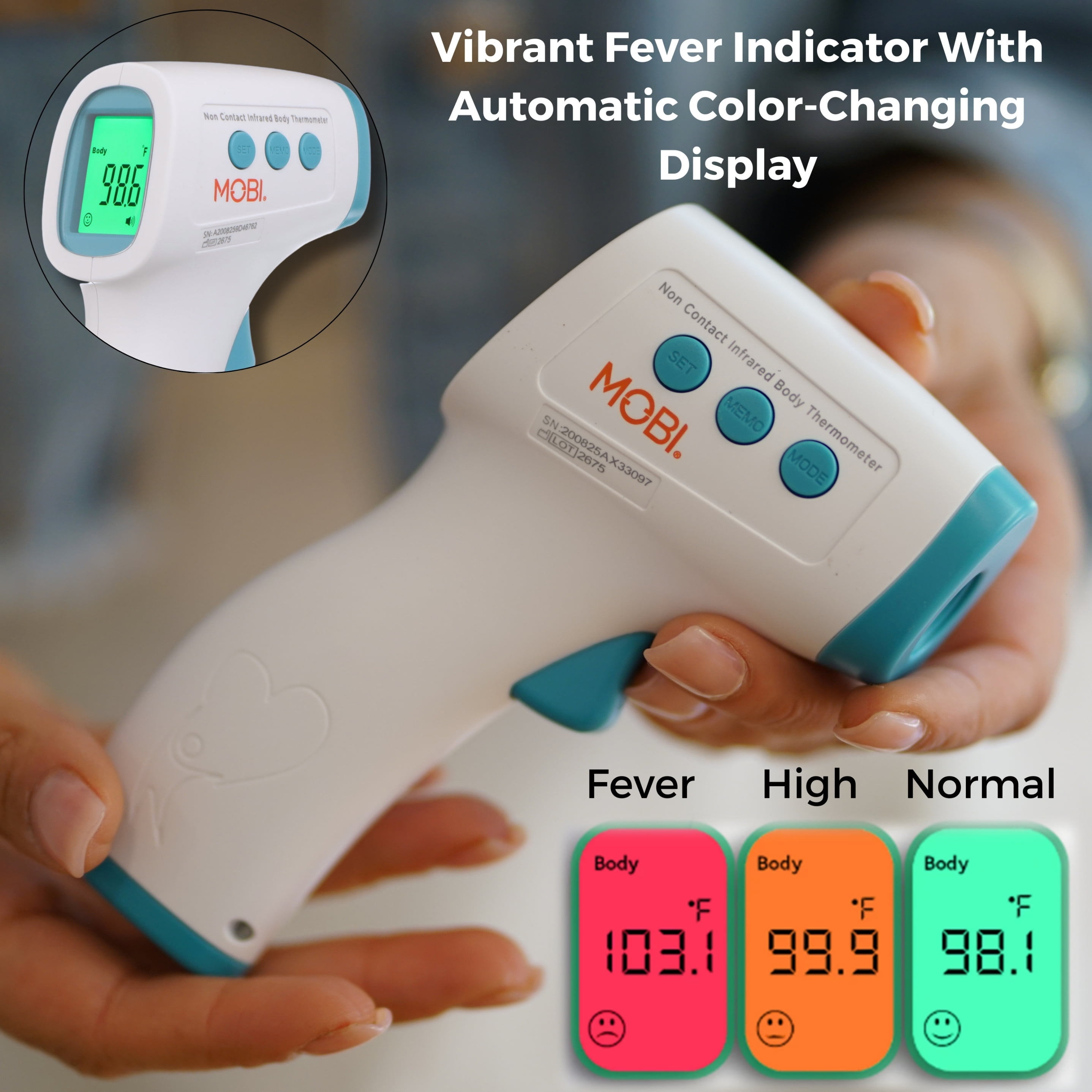 MOBI Non-Contact Forehead Thermometer with Object Spain Ubuy