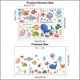 thumbnail image 5 of Pegatinas de pared con diseño de vida marina, decoración de pared con peces bajo el mar, extraíbles, despegables y pegables, impermeables, para habitación infantil, guardería, sala de estar, B, 5 of 5