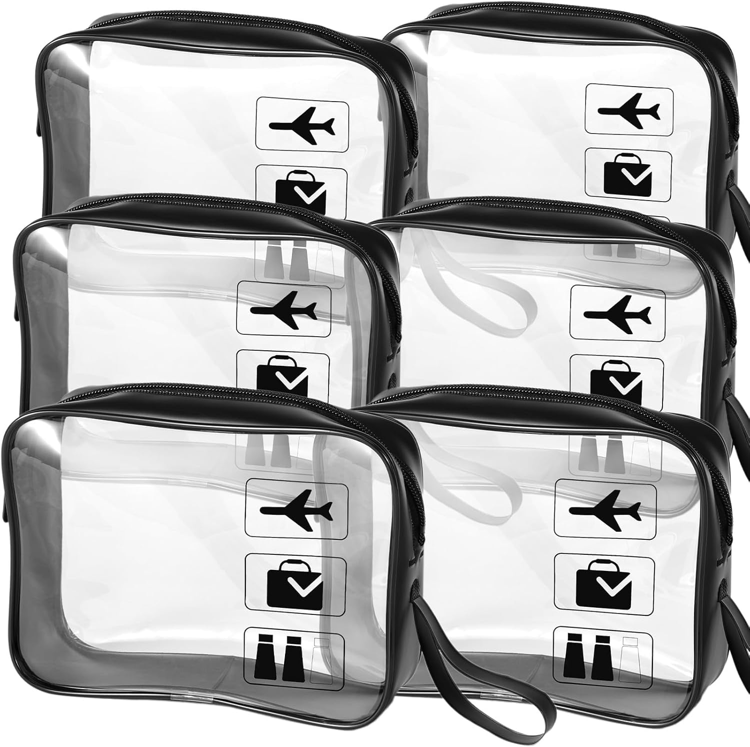 TSA Approved Toiletry Bag Carry on Airport Airline Compliant 3Pcs,3 Packs Clear Travel Bags for Toiletries,Clear Makeup Bag Toiletry bags Quart Size Traveling, Grey