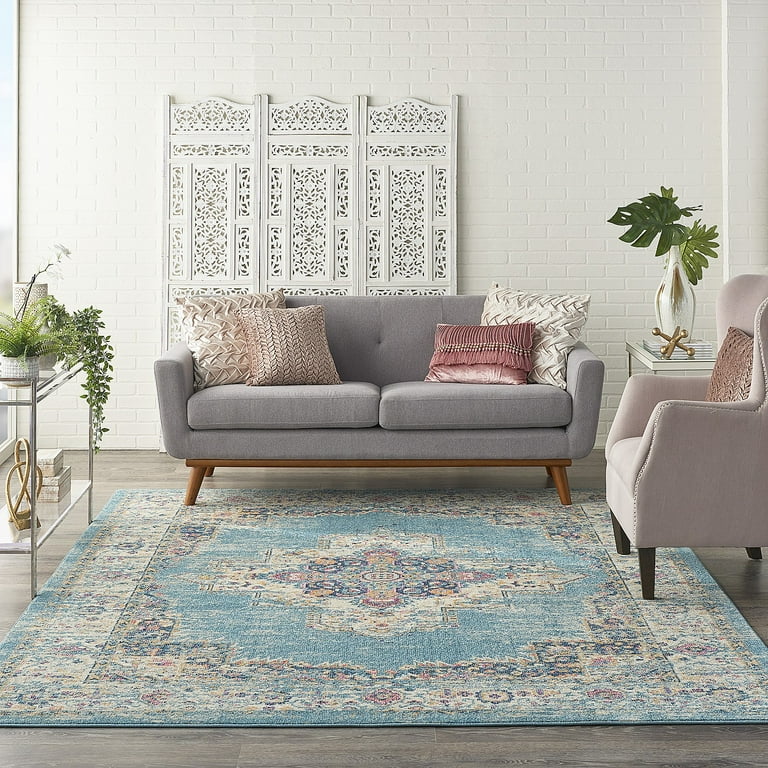 9+ Light Blue Rug 9X12